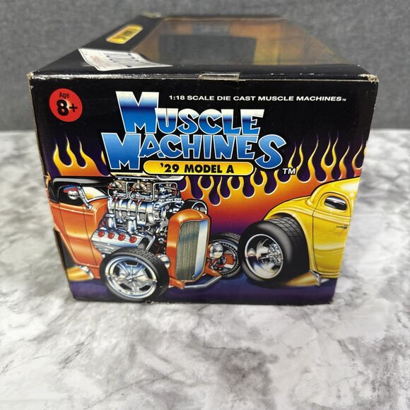 Muscle Machines 1929 Ford Model A 1/18 Funline Gloss Black Die Cast - Picture 5 of 6